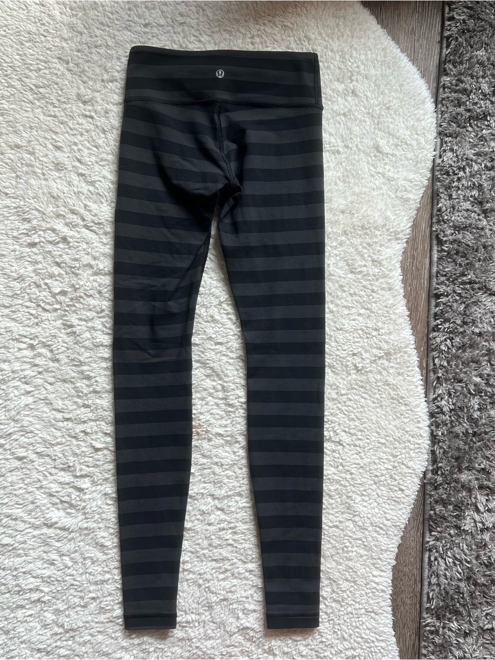 Lululemon Wunder Under Pant Micro Macro Stripe Black Soot Black Leggings (4)